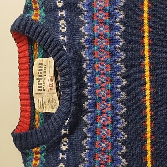 Vintage Urban Pipeline Snowboard Wool Blend Crewneck Nordic Sweater Medium - Picture 8 of 10